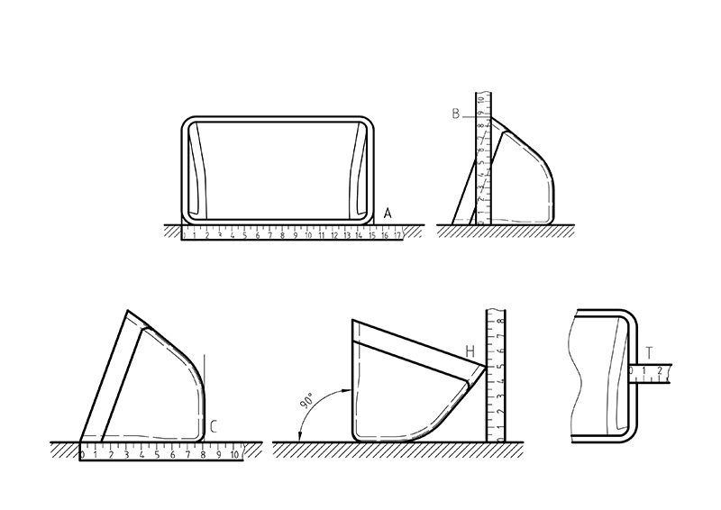 正确的测量畚斗的方法